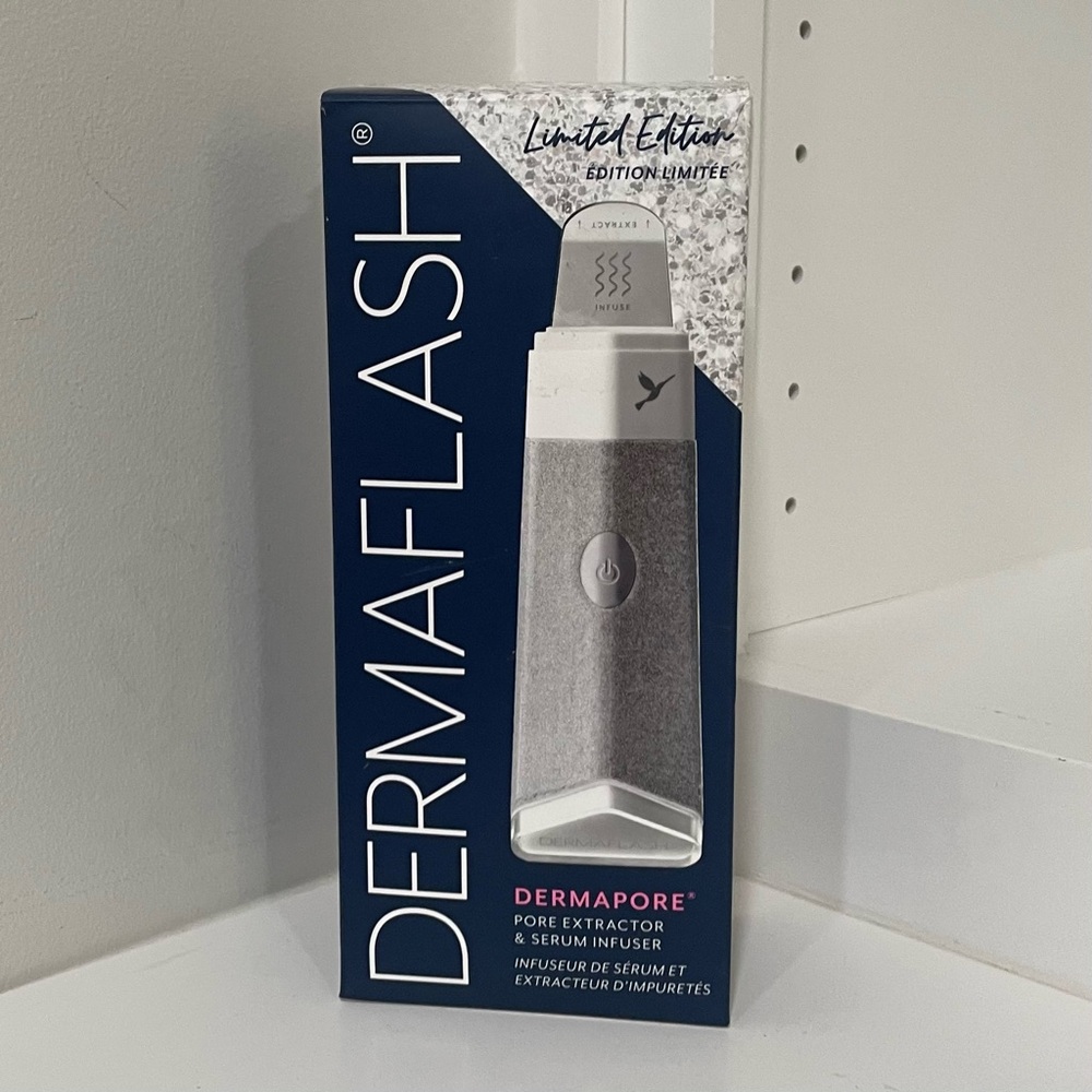 NIB Dermaflash Dermapore Pore Extractor Serum Infuser Skincare Self Care Glitter